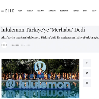 lululemon Türkiye'ye 