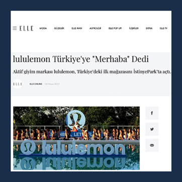 lululemon Türkiye'ye 